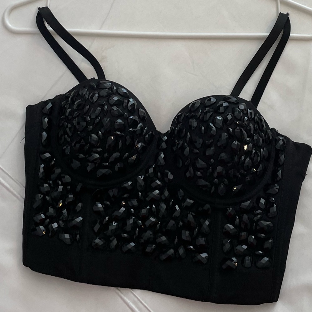 Black bustier / corset top